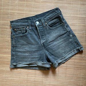 Levi  Black Denim Shorts